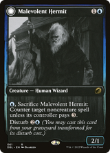 Magic: The Gathering - Malevolent Hermit // Benevolent Geist Foil - Innistrad: Double Feature