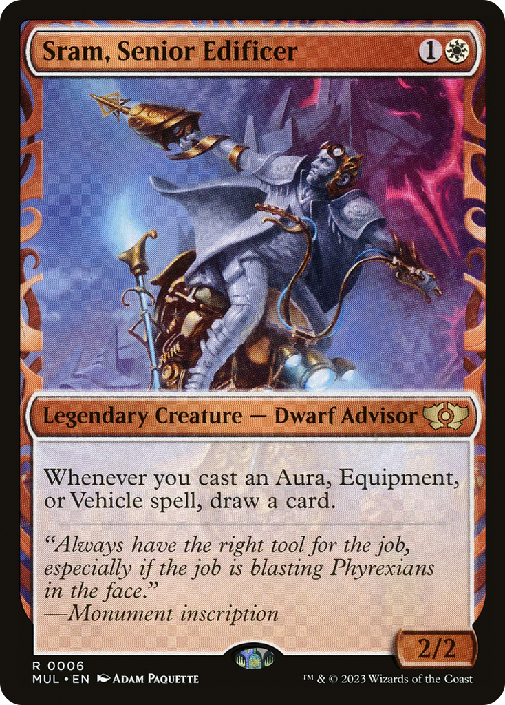 Magic: The Gathering - Sram, Senior Edificer Foil - Multiverse Legends