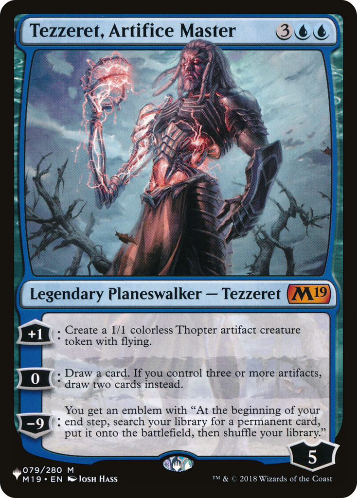 Magic: The Gathering - Tezzeret, Artifice Master - The List