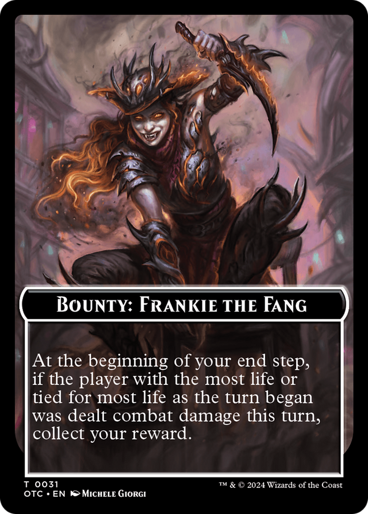 Magic: The Gathering - Bounty: Frankie The Fang // Wanted! - Outlaws of Thunder Junction Commander Tokens