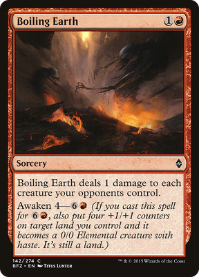 Magic: The Gathering - Boiling Earth Foil - Battle for Zendikar