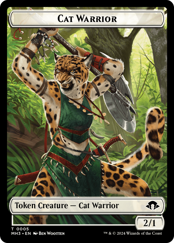 Magic: The Gathering - Cat Warrior Token - Modern Horizons 3 Tokens