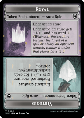 Magic: The Gathering - Royal // Virtuous Token - Wilds of Eldraine Commander Tokens