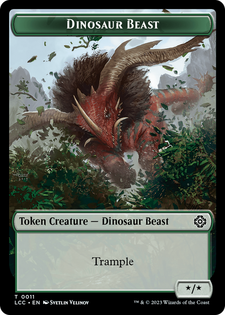 Magic: The Gathering - Dinosaur Beast Token - The Lost Caverns of Ixalan Commander Tokens