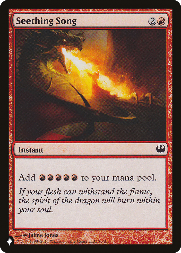 Magic: The Gathering - Seething Song - The List