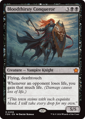 Magic: The Gathering - Bloodthirsty Conqueror Foil - Foundations