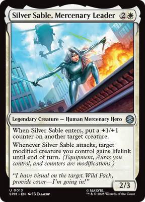 Magic: The Gathering - Silver Sable, Mercenary Leader Foil - Marvel's Spider-Man