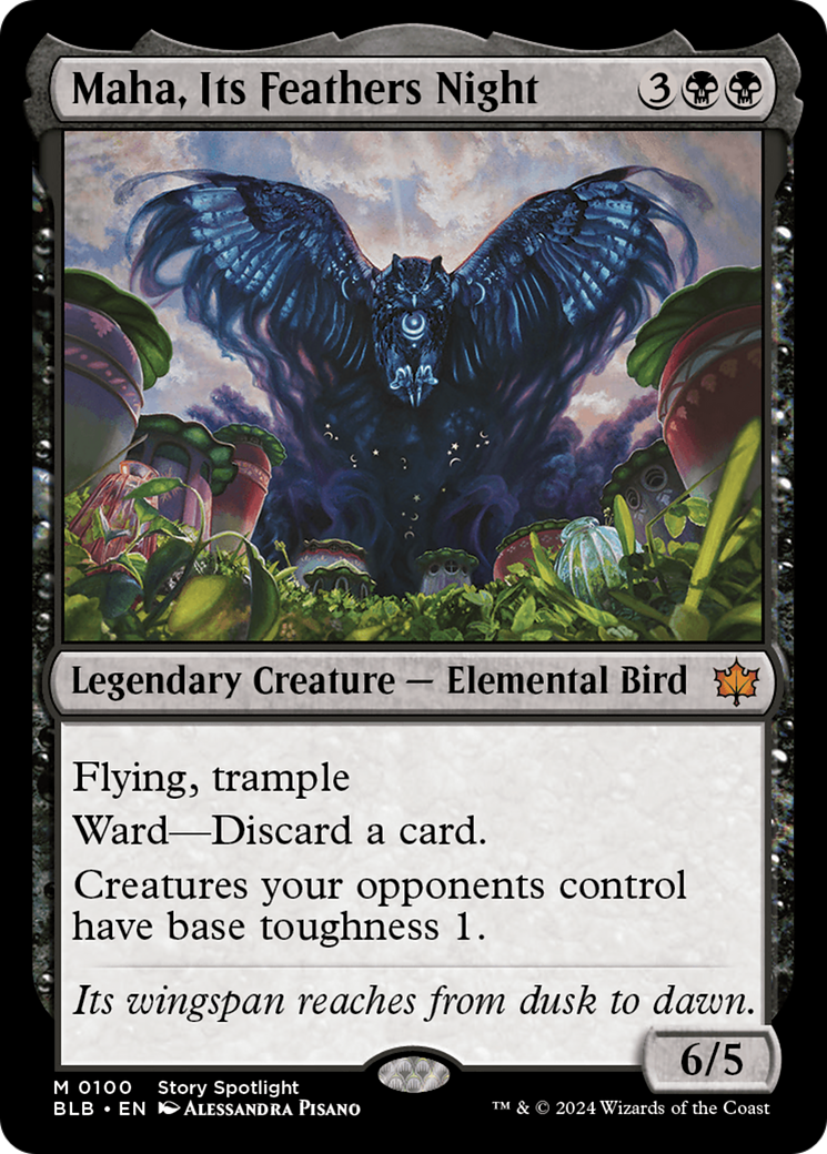 Magic: The Gathering - Maha, Its Feathers Night Foil - Bloomburrow