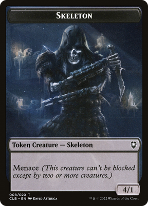 Magic: The Gathering - Skeleton Token - Battle for Baldur's Gate Tokens