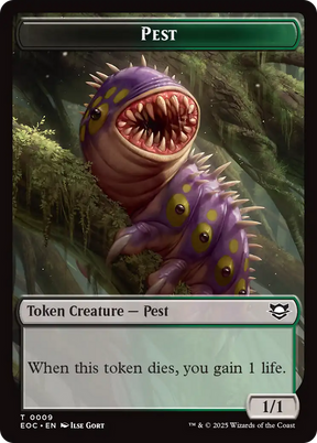 Magic: The Gathering - Pest Token - Edge of Eternities Commander Tokens