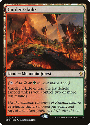 Magic: The Gathering - Cinder Glade Foil - Battle for Zendikar