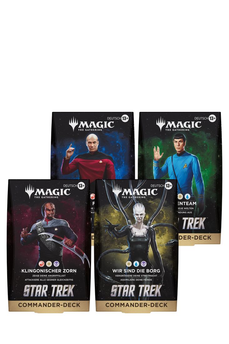 Magic: The Gathering - Star Trek Commander Alle 4 Decks - Deutsch