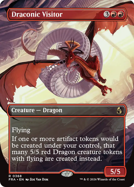Magic: The Gathering - Draconic Visitor Foil - Reality Fracture