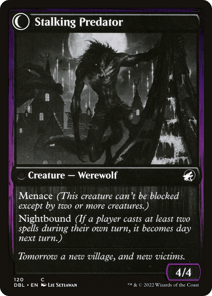 Magic: The Gathering - Shady Traveler // Stalking Predator Foil - Innistrad: Double Feature
