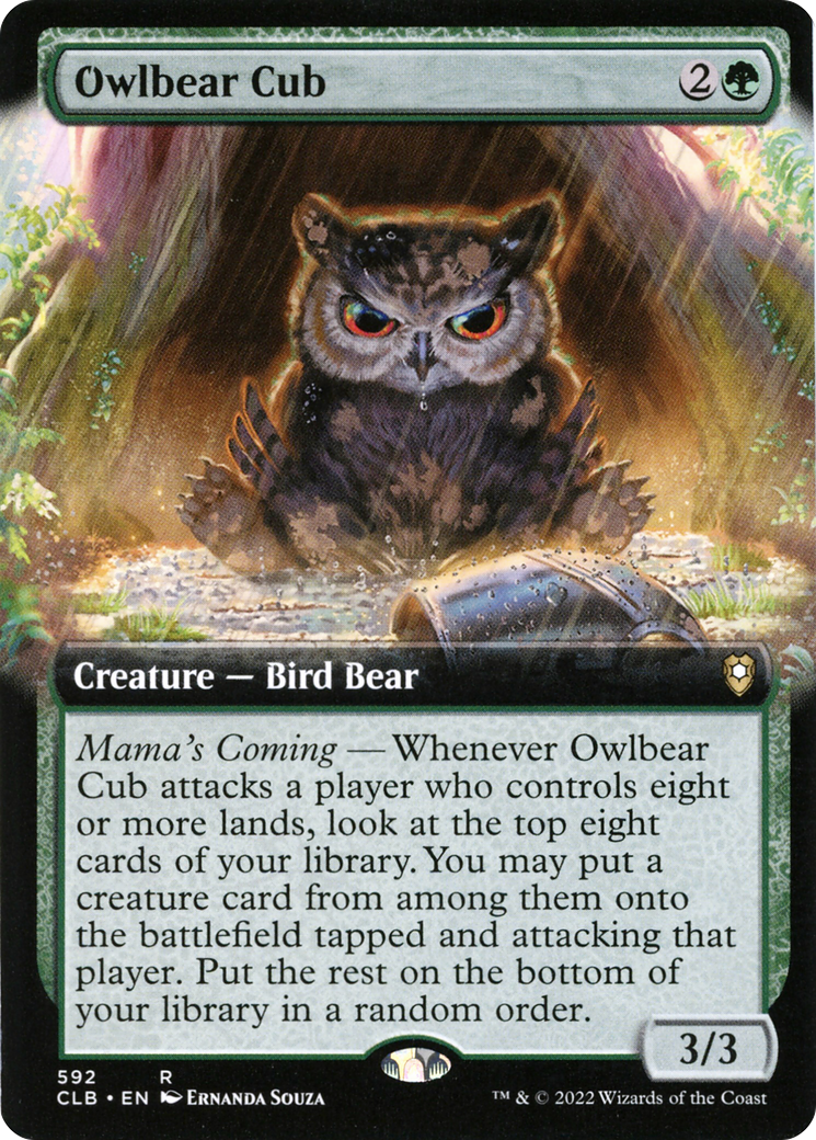Magic: The Gathering - Owlbear Cub Foil - Commander Legends: Battle for Baldur's Gate