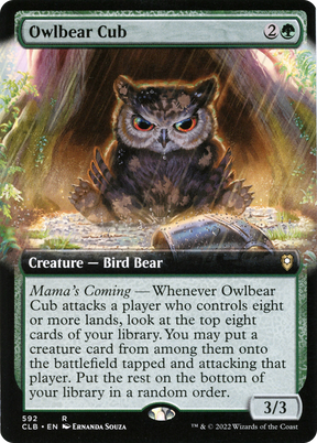 Magic: The Gathering - Owlbear Cub Foil - Commander Legends: Battle for Baldur's Gate