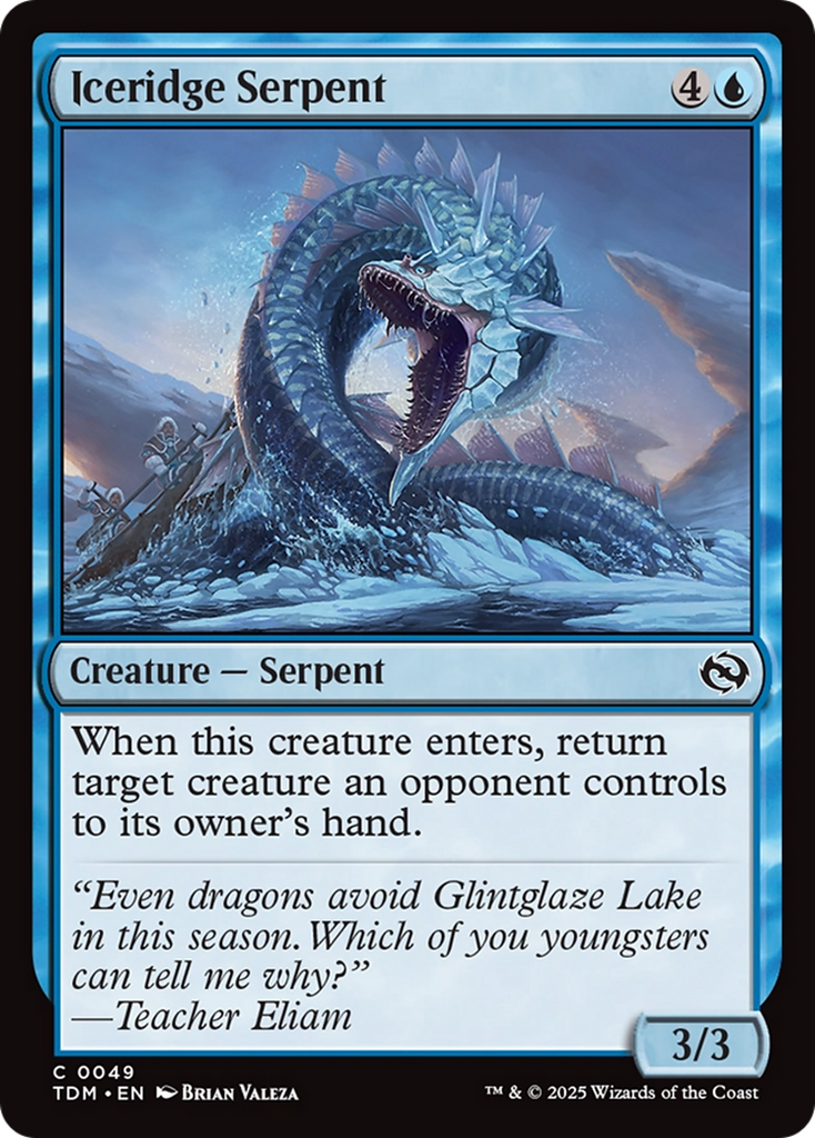 Magic: The Gathering - Iceridge Serpent - Tarkir: Dragonstorm