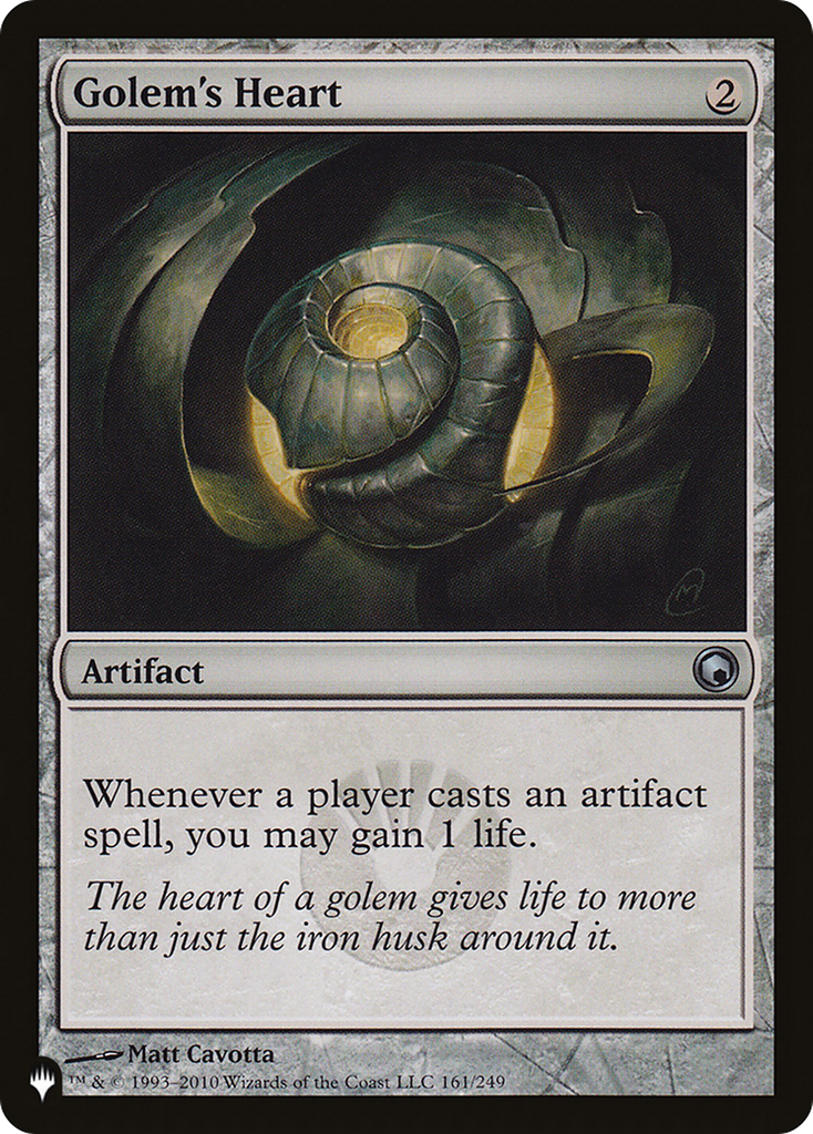 Magic: The Gathering - Golem's Heart - The List