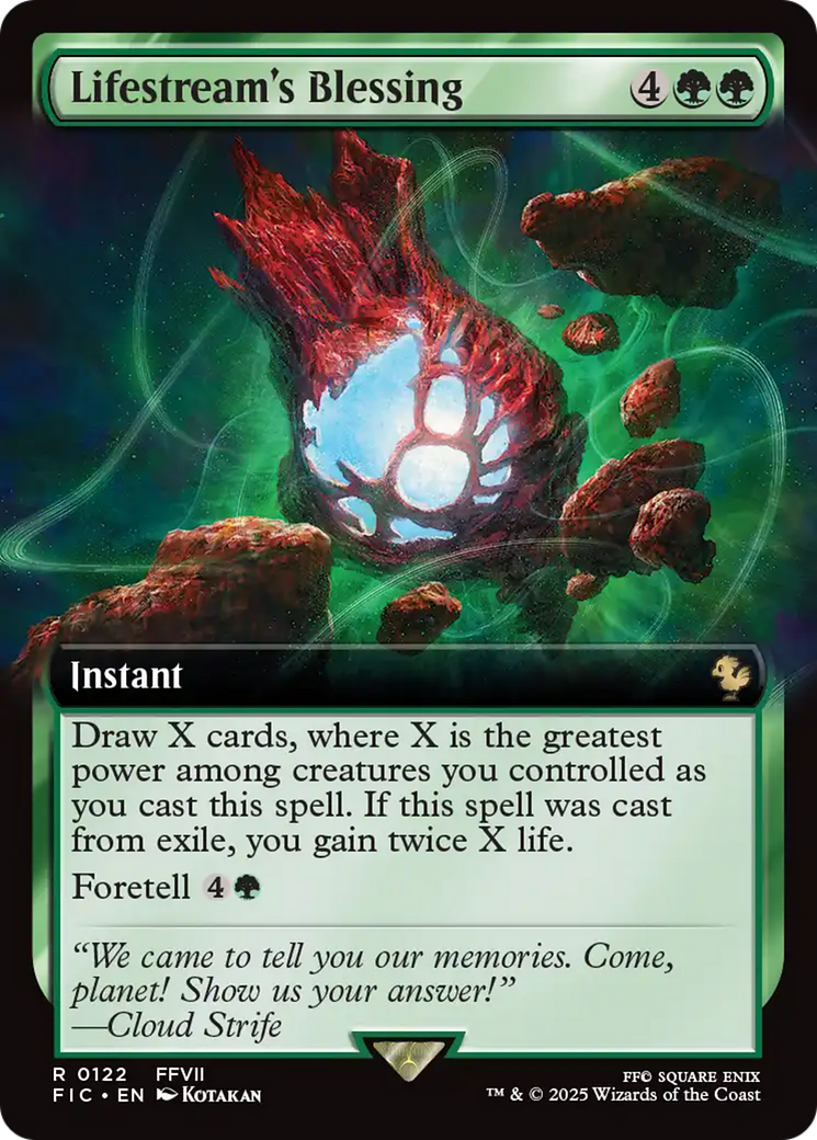 Magic: The Gathering - Lifestream's Blessing Foil - Final Fantasy Commander