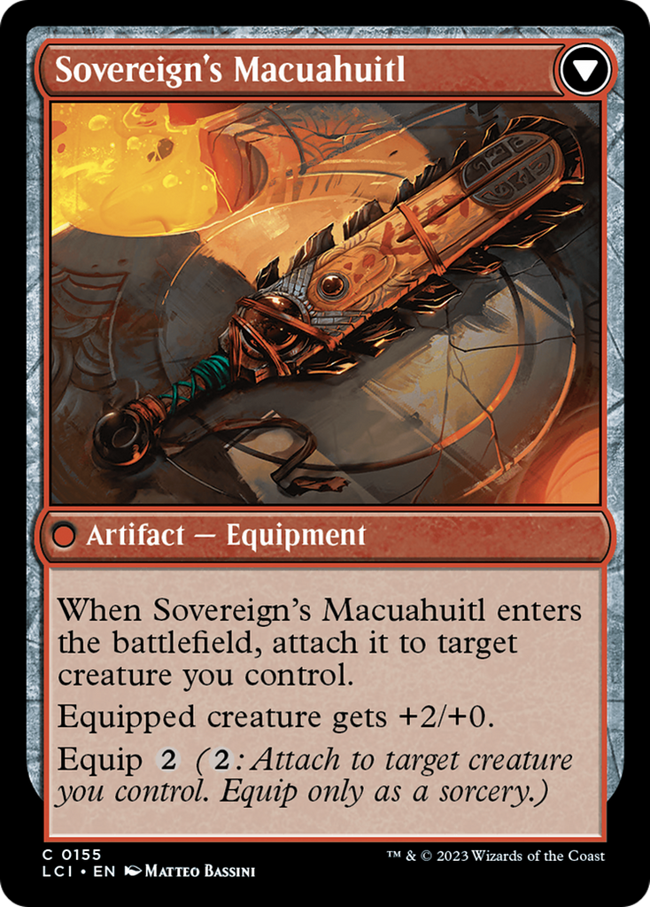 Magic: The Gathering - Idol of the Deep King // Sovereign's Macuahuitl Foil - The Lost Caverns of Ixalan
