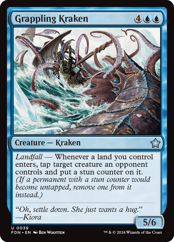 Magic: The Gathering - Grappling Kraken Foil - Foundations