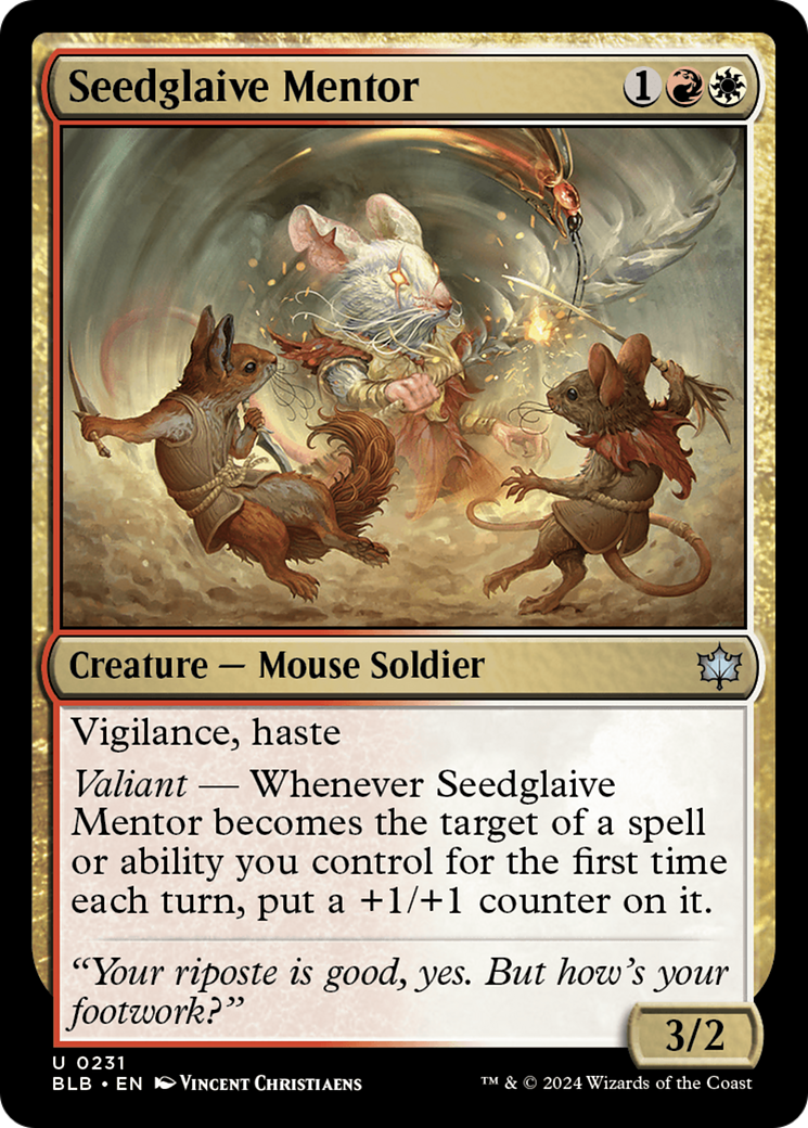 Magic: The Gathering - Seedglaive Mentor Foil - Bloomburrow