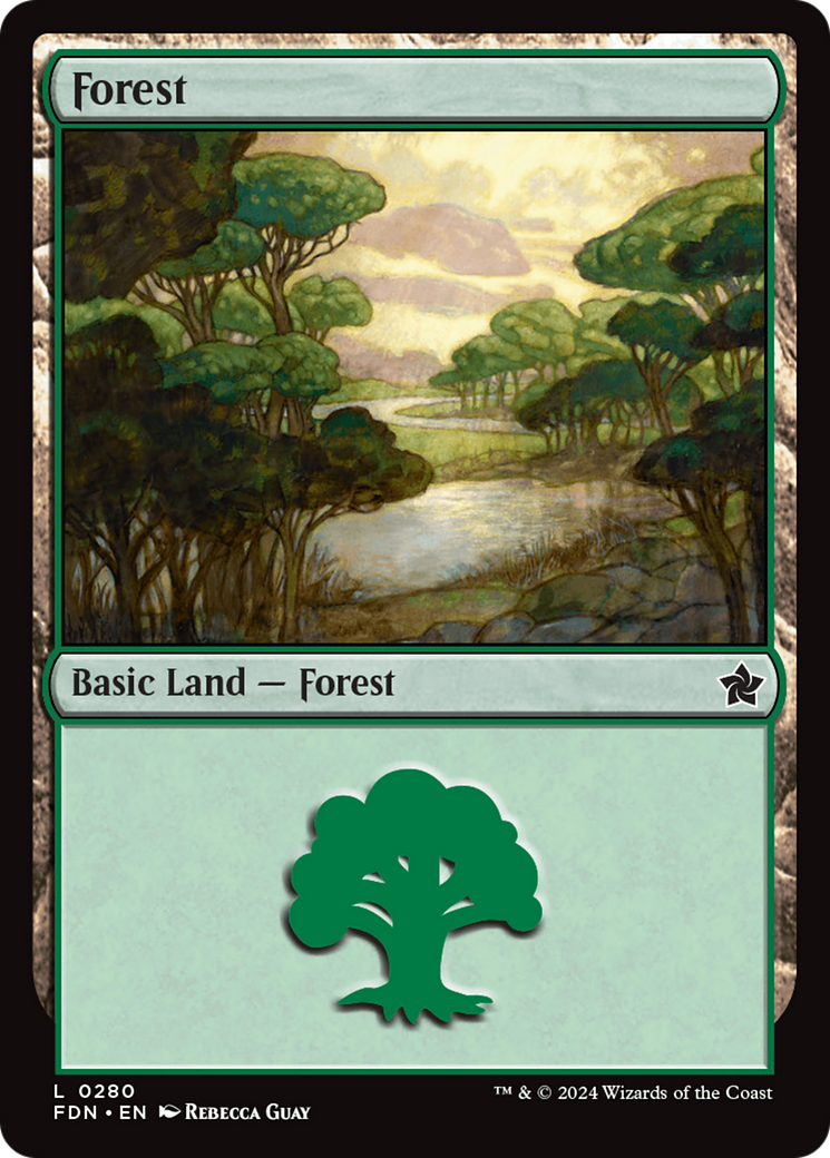 Magic: The Gathering - Forest #280 Foil - Foundations