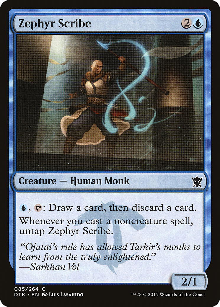 Magic: The Gathering - Zephyr Scribe Foil - Dragons of Tarkir