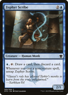 Magic: The Gathering - Zephyr Scribe Foil - Dragons of Tarkir