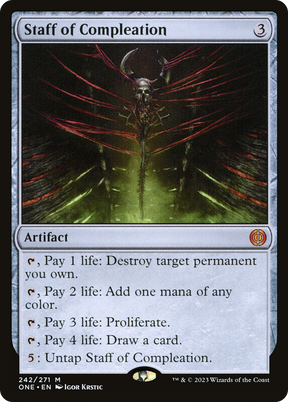 Magic: The Gathering - Staff of Compleation - Phyrexia: All Will Be One