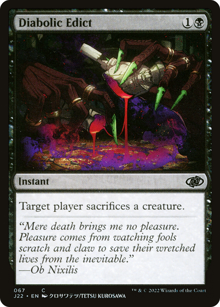 Magic: The Gathering - Diabolic Edict - Jumpstart 2022