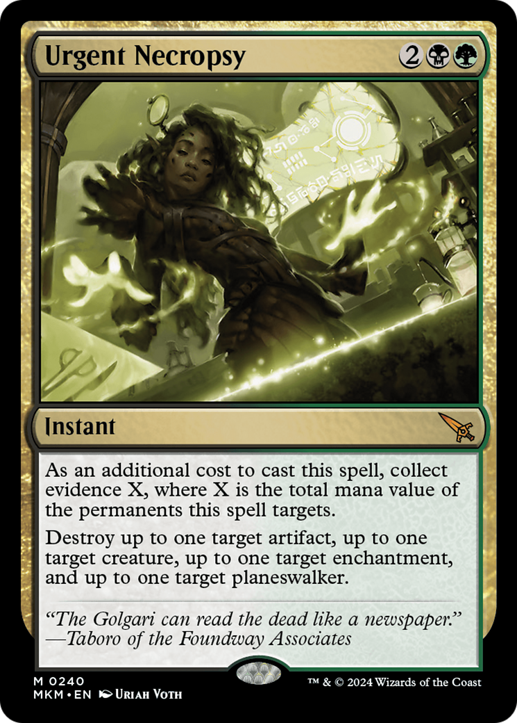 Magic: The Gathering - Urgent Necropsy Foil - Murders at Karlov Manor