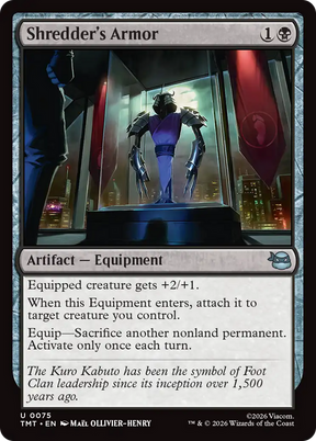 Magic: The Gathering - Shredder's Armor Foil - Teenage Mutant Ninja Turtles