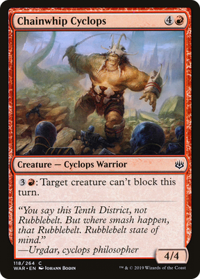 Magic: The Gathering - Chainwhip Cyclops Foil - War of the Spark