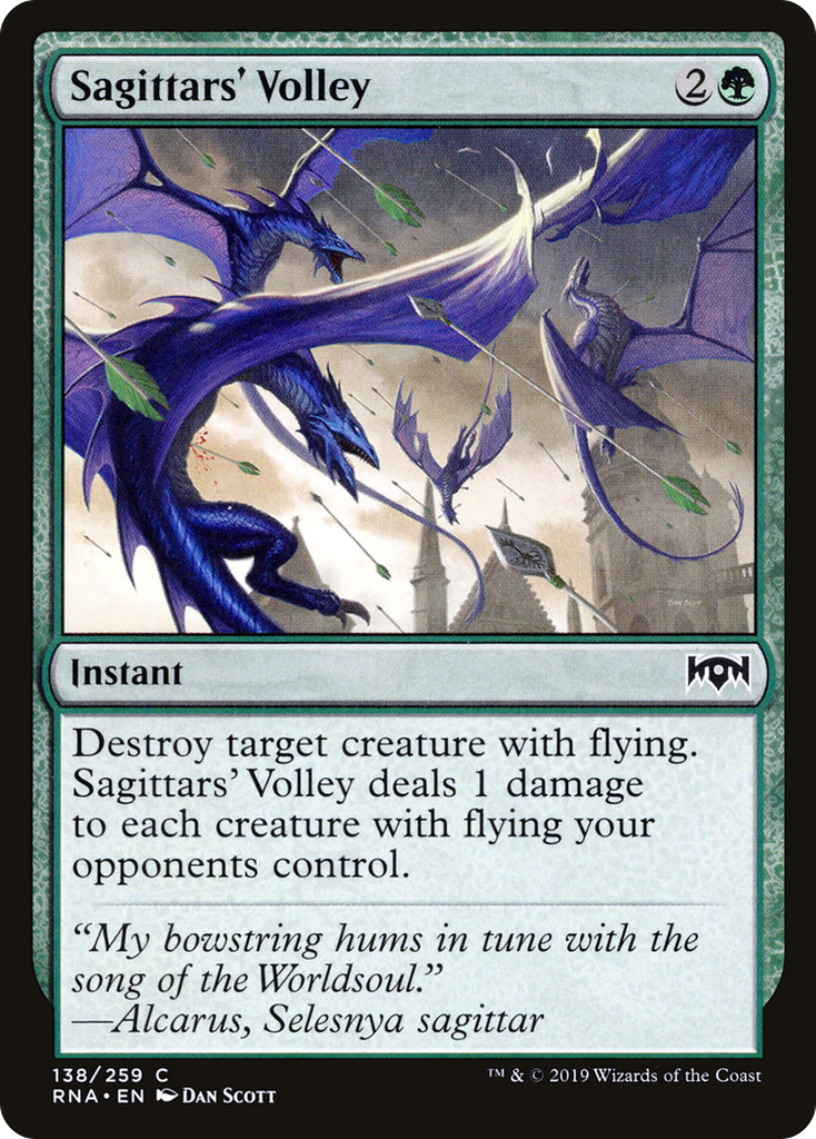 Magic: The Gathering - Sagittars' Volley Foil - Ravnica Allegiance