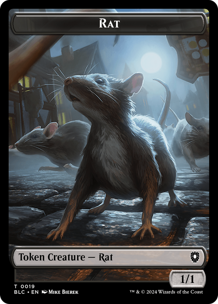 Magic: The Gathering - Rat Token - Bloomburrow Commander Tokens