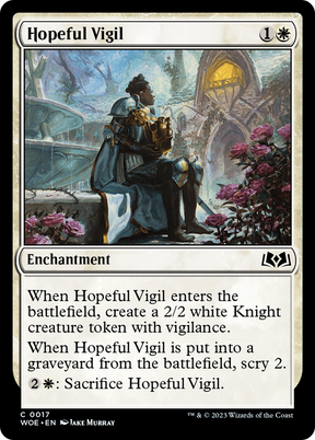 Magic: The Gathering - Hopeful Vigil Foil - Wilds of Eldraine