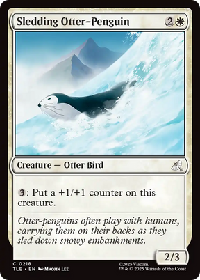 Magic: The Gathering - Sledding Otter-Penguin Foil - Avatar: The Last Airbender Eternal
