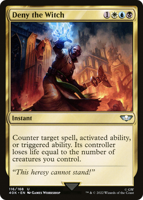 Magic: The Gathering - Deny the Witch - Warhammer 40000 Commander
