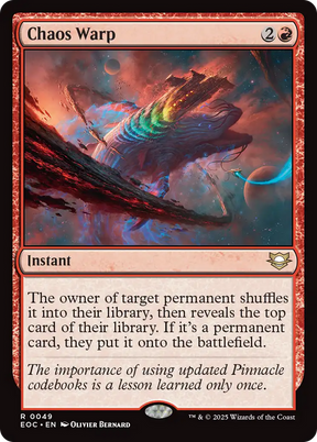Magic: The Gathering - Chaos Warp - Edge of Eternities Commander