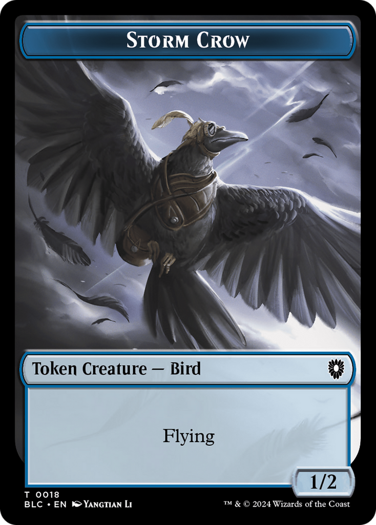 Magic: The Gathering - Storm Crow Token - Bloomburrow Commander Tokens