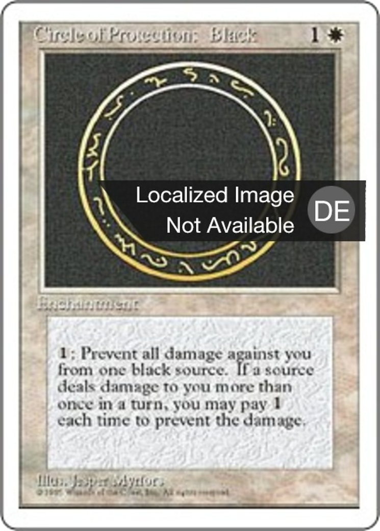 Magic: The Gathering - Schutzkreis gegen Schwarz - Fourth Edition