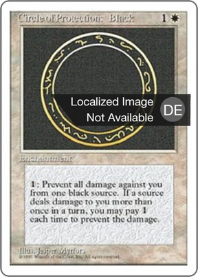 Magic: The Gathering - Schutzkreis gegen Schwarz - Fourth Edition