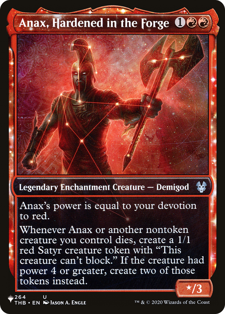 Magic: The Gathering - Anax, Hardened in the Forge - The List