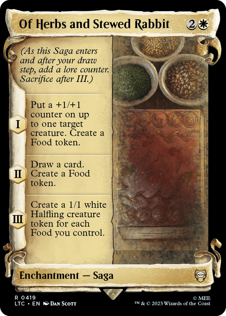 Magic: The Gathering - Of Herbs and Stewed Rabbit Foil - Tales of Middle-earth Commander