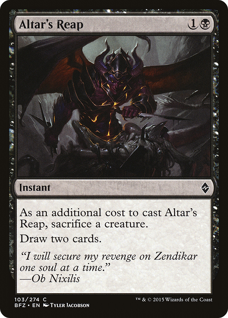 Magic: The Gathering - Altar's Reap Foil - Battle for Zendikar