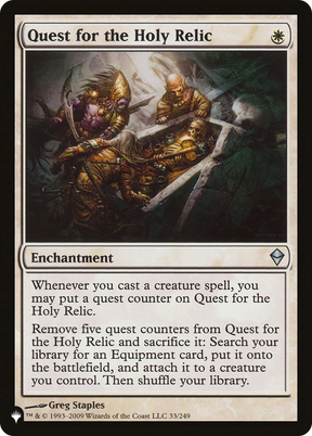Magic: The Gathering - Quest for the Holy Relic - The List
