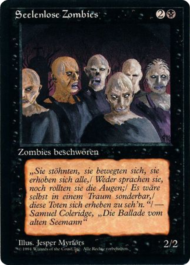 Magic: The Gathering - Seelenlose Zombies - Foreign Black Border