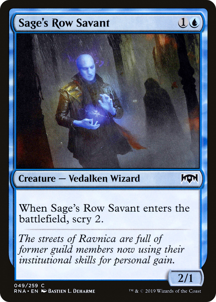 Magic: The Gathering - Sage's Row Savant Foil - Ravnica Allegiance