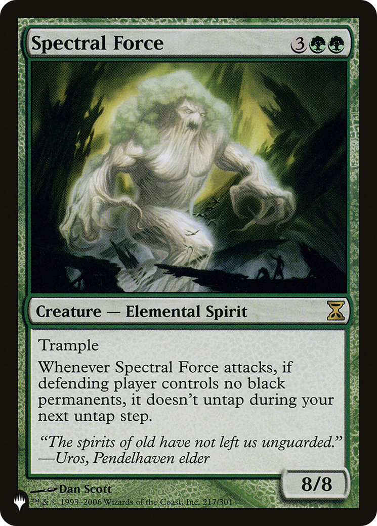 Magic: The Gathering - Spectral Force - The List